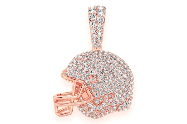 Gold Small Football Helmet Charm  customdiamjewel   