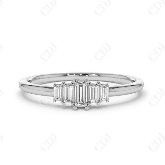 0.25CTW Lab Grown Baguette Diamond Wedding Ring  customdiamjewel Sterling Silver White Gold VVS-EF