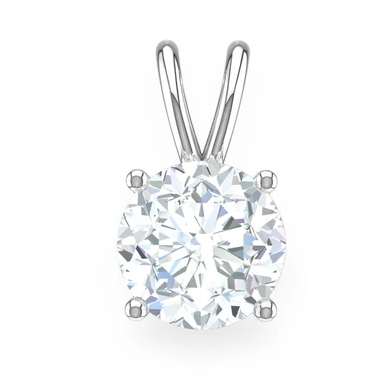 1.00CTW Round Cut Solitaire 4 Prong Pendant  customdiamjewel   