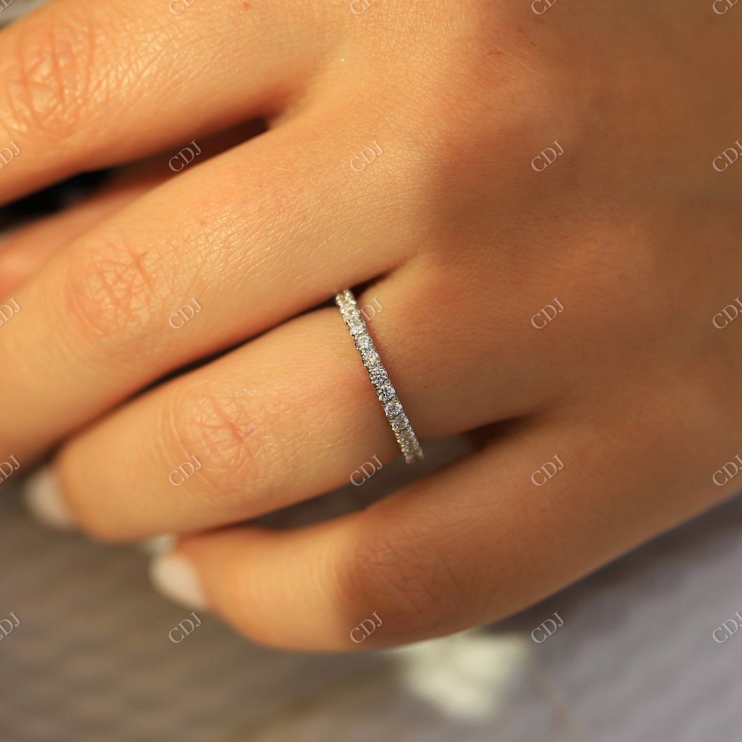 0.40CTW White Gold Lab Grown Diamond Wedding Band  customdiamjewel   