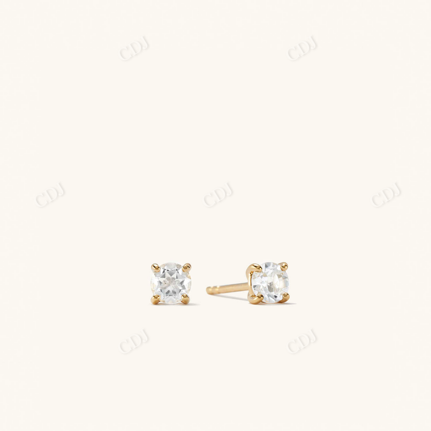 1.32CTW Lab Grown Round Stud Earrings  customdiamjewel Sterling Silver Yellow Gold VVS-EF