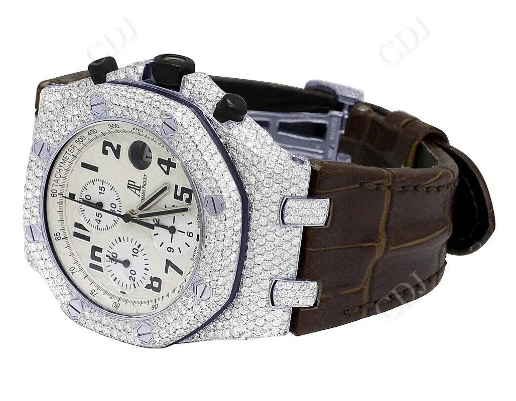 Men's AP Royal Oak Offshore Safari 42MM Diamond Watch (15.5 CTW)  customdiamjewel   