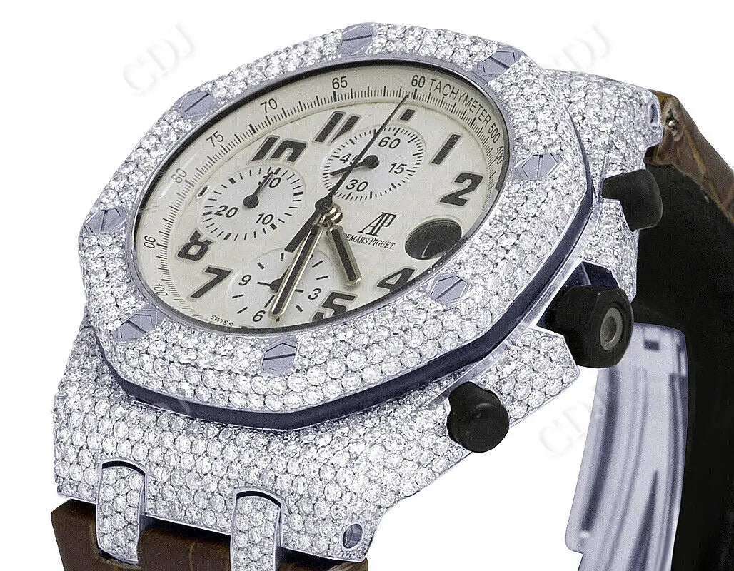 Men's AP Royal Oak Offshore Safari 42MM Diamond Watch (15.5 CTW)  customdiamjewel   