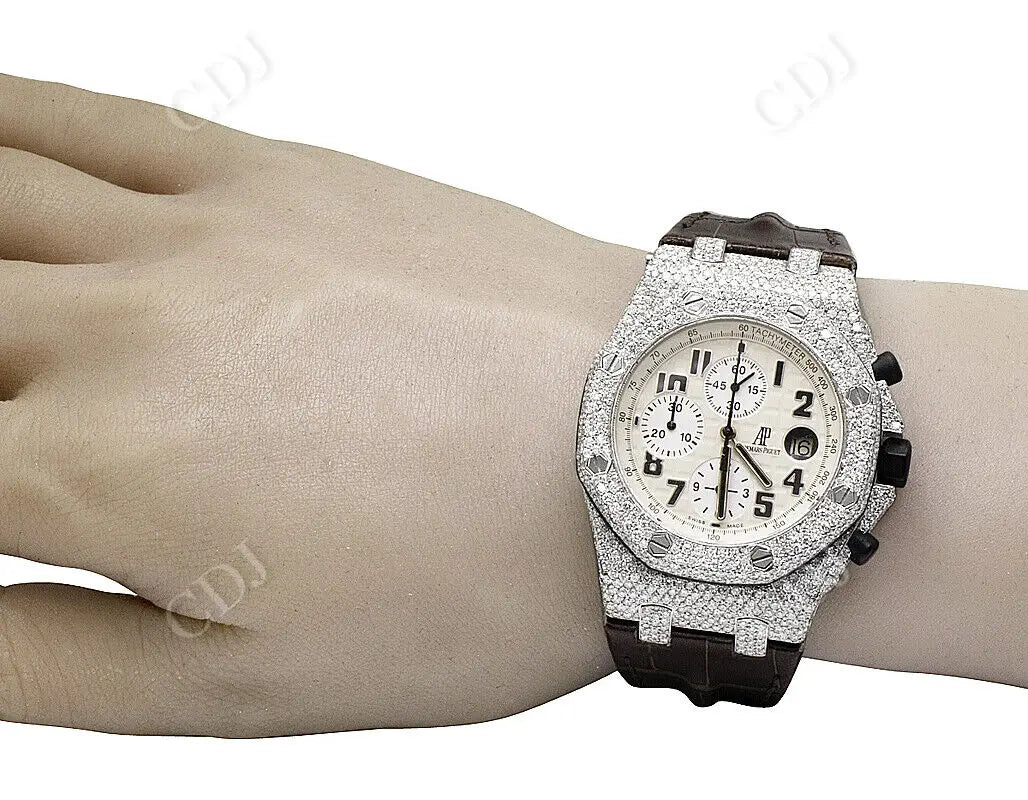 Men's AP Royal Oak Offshore Safari 42MM Diamond Watch (15.5 CTW)  customdiamjewel   