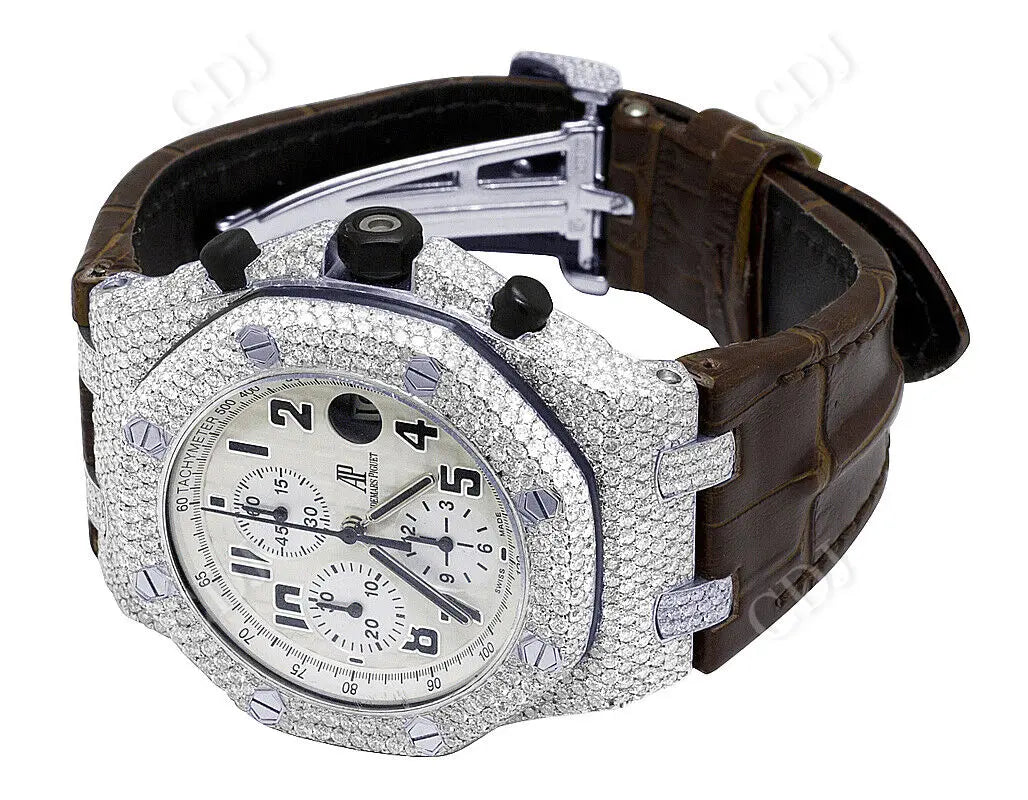 Men's AP Royal Oak Offshore Safari 42MM Diamond Watch (15.5 CTW)  customdiamjewel   