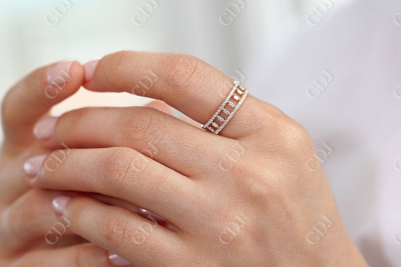 0.40CTW Solid Gold Double Row Eternity Women's Wedding Band  customdiamjewel   