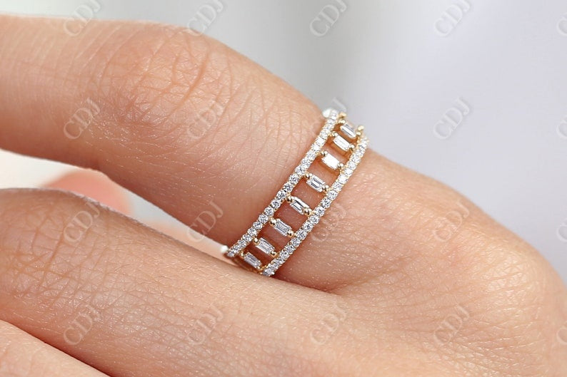 0.40CTW Solid Gold Double Row Eternity Women's Wedding Band  customdiamjewel   