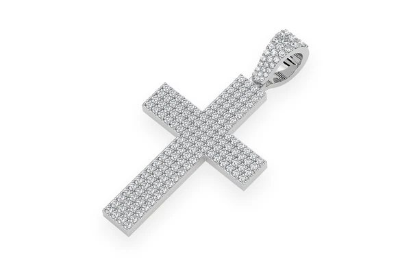 Unique Four Row Cross Pendant  customdiamjewel   