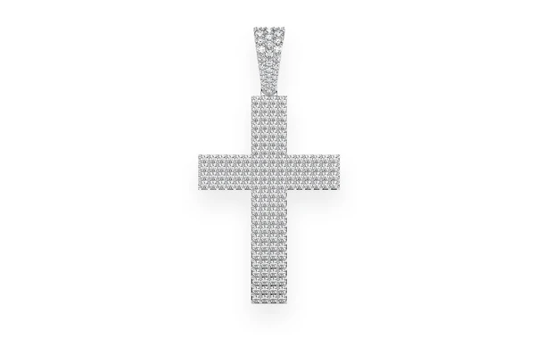 Unique Four Row Cross Pendant  customdiamjewel   