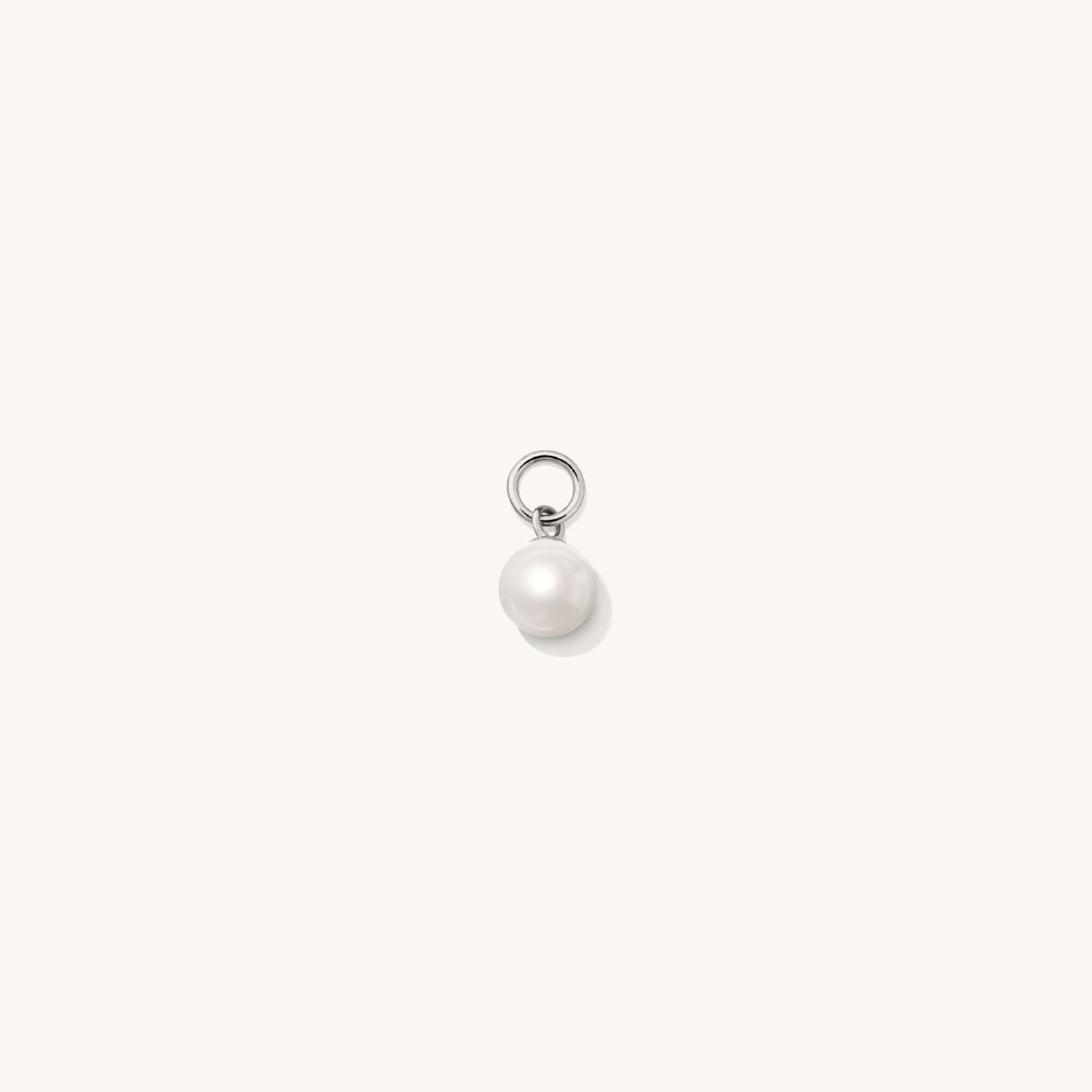 Classy Single Pearl Hoop 14K Solid Gold Earrings  customdiamjewel   