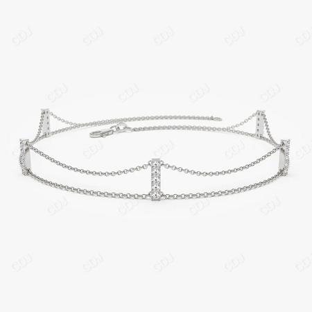 0.15CTW Moissanite Minimalist Bar Set Bracelet  customdiamjewel Sterling Silver White Gold VVS-EF