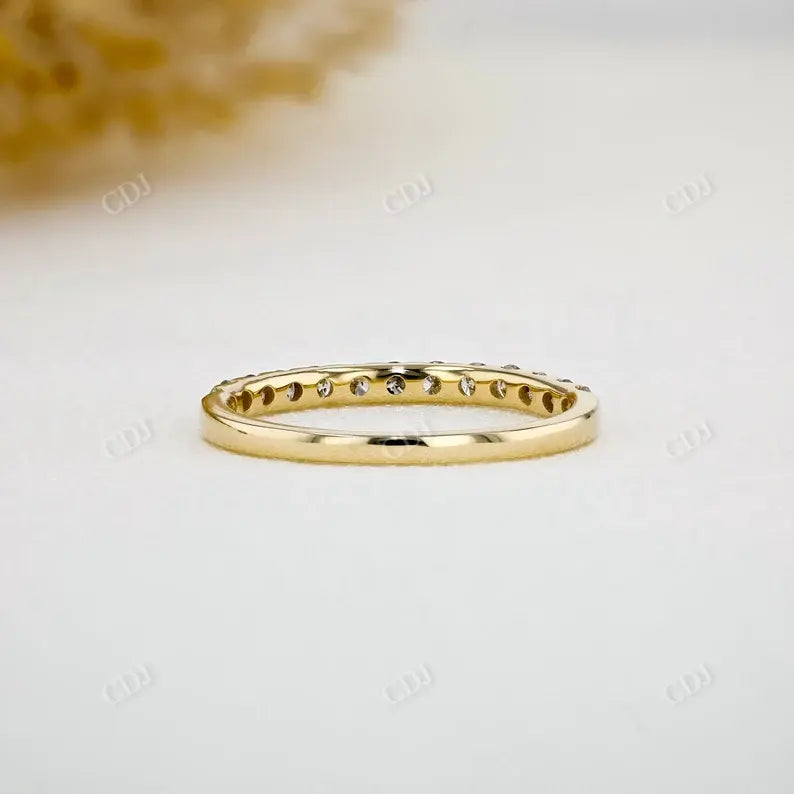 0.40CTW Round Cut Lab Grown Half Eternity Wedding Band  customdiamjewel   