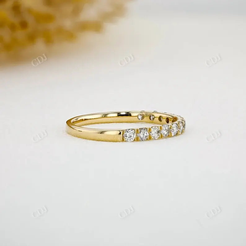 0.40CTW Round Cut Lab Grown Half Eternity Wedding Band  customdiamjewel   