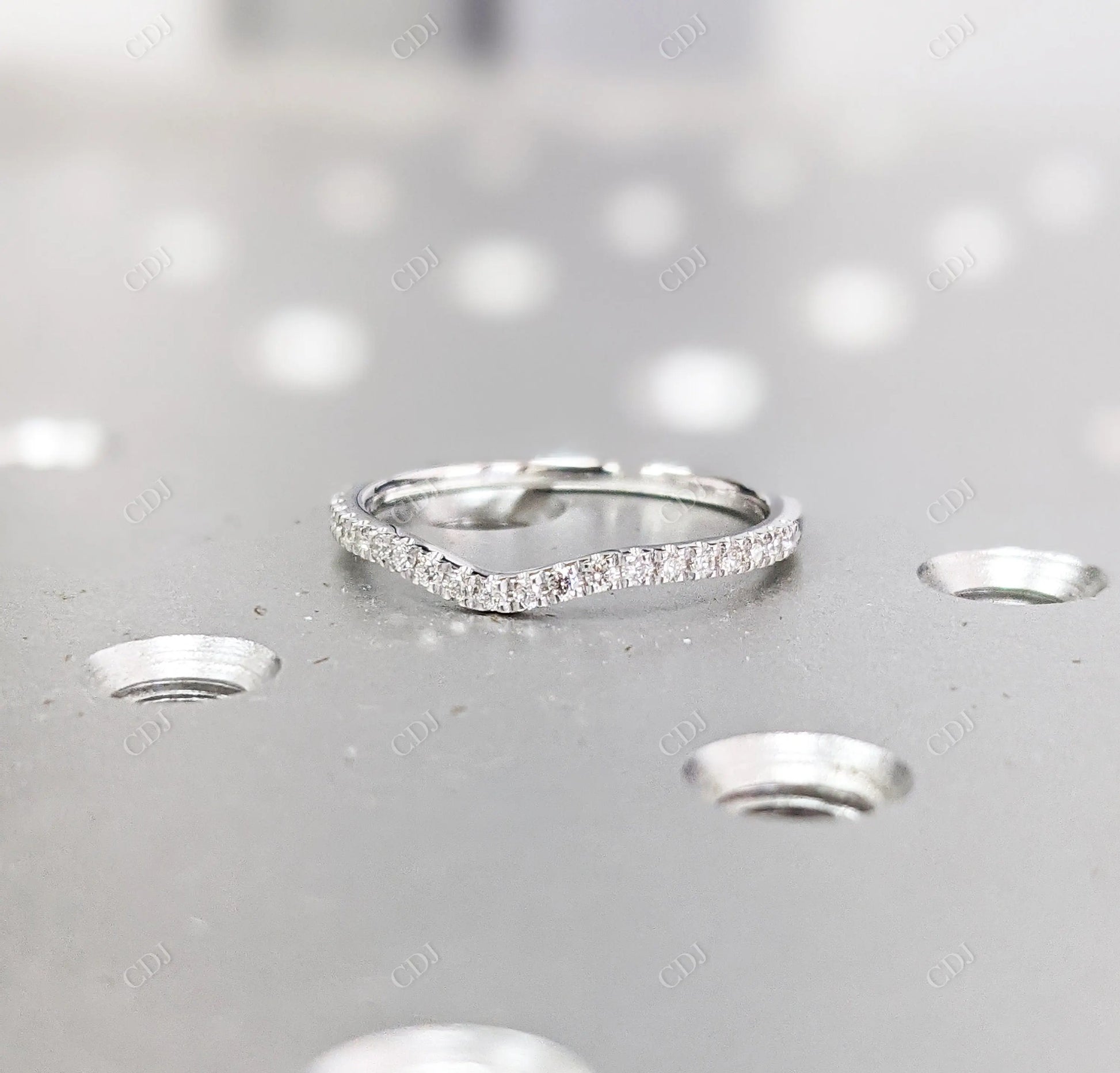 0.18CT Lab Grown Diamond Minimalist Stackable Wedding Band  customdiamjewel   