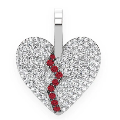 0.50CTW Broken Heart Diamond Pendant  customdiamjewel   