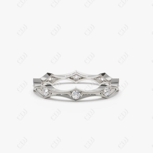 0.28CTW Lab Grown Stackable Diamond Wedding Band  customdiamjewel Sterling Silver White Gold VVS-EF