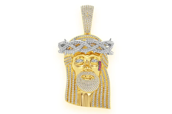 9.25CTW Jesus Diamond Pendant  customdiamjewel   