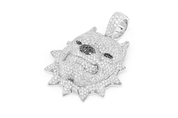 3.00CTW Spike Pitbull Diamond Pendant  customdiamjewel   