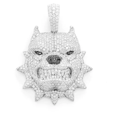 3.00CTW Spike Pitbull Diamond Pendant  customdiamjewel   