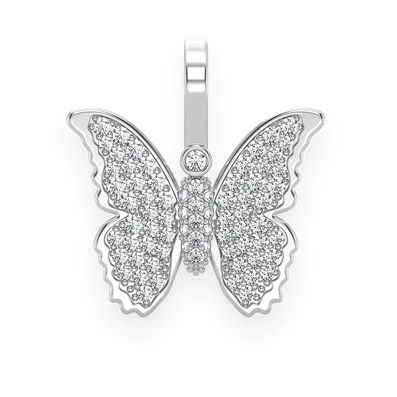 0.40CTW Butterfly Diamond Pendant  customdiamjewel   