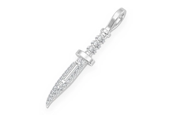 0.15CTW Knife Diamond Pendant  customdiamjewel   