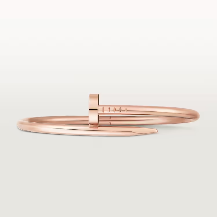 Open Cuff Nail Bangle Bracelet  customdiamjewel 10 KT Solid Gold Rose Gold 