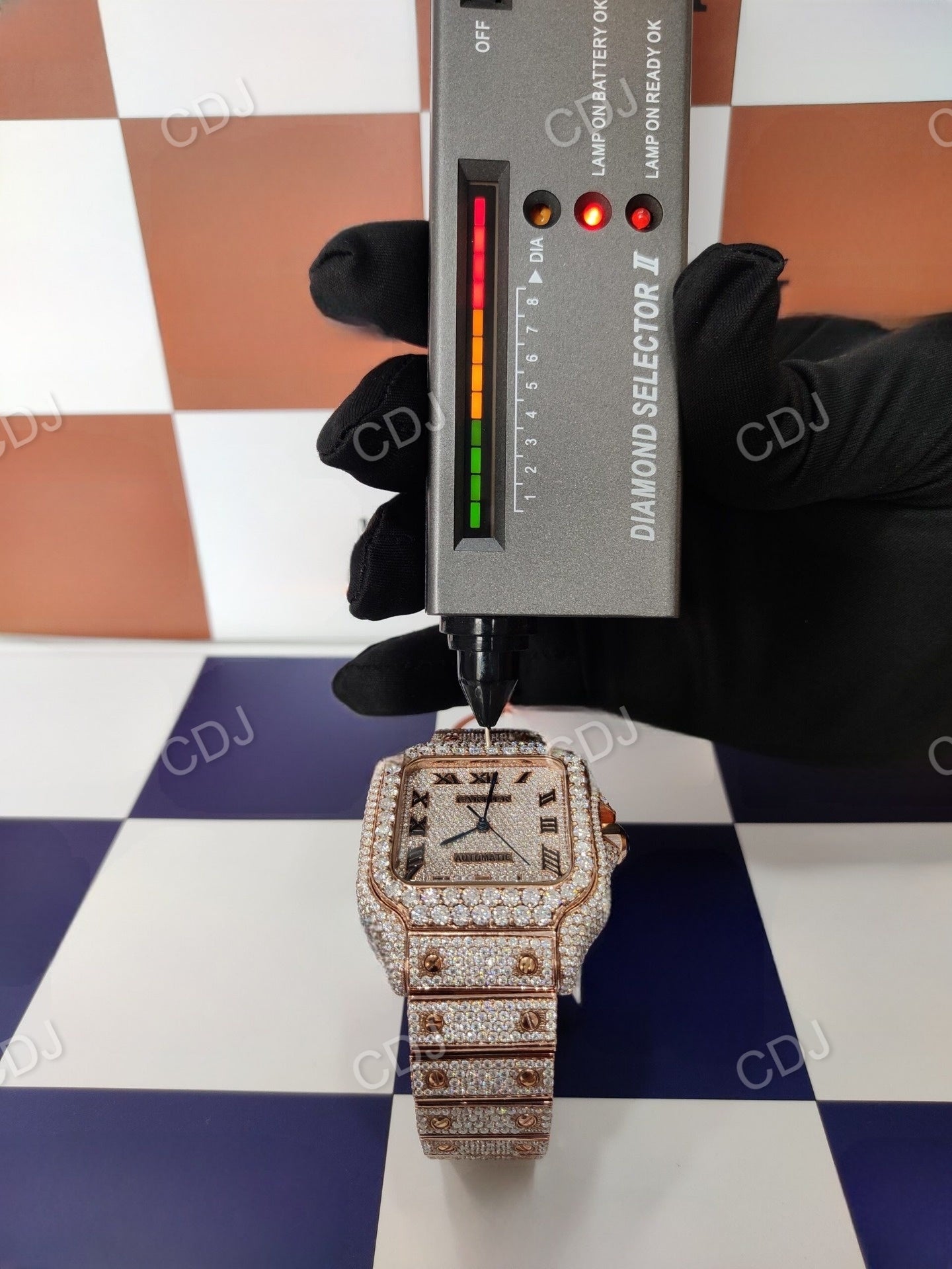 Diamond Cartier Hip Hop Wrist Watch  customdiamjewel   