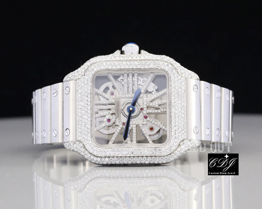 Top Brand Luxury Iced Out Diamond Watch (6CT Approx)  customdiamjewel   