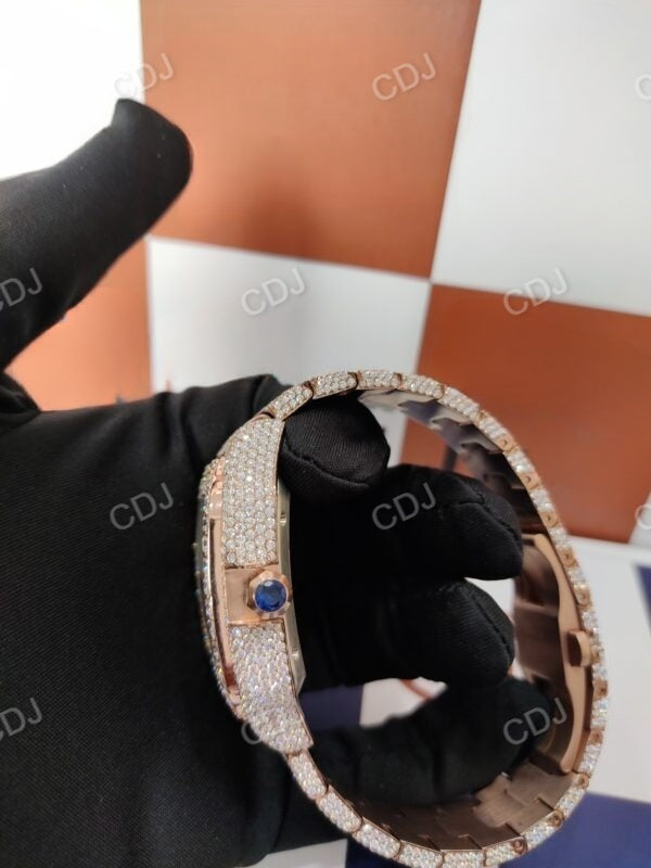 Diamond Cartier Hip Hop Wrist Watch  customdiamjewel   