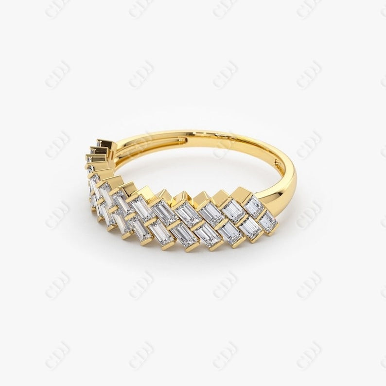 0.55CTW Lab Grown Baguette Diamond Wedding Band  customdiamjewel   