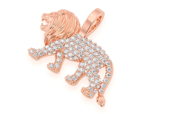 0.30CTW Lion Diamond Pendant  customdiamjewel   