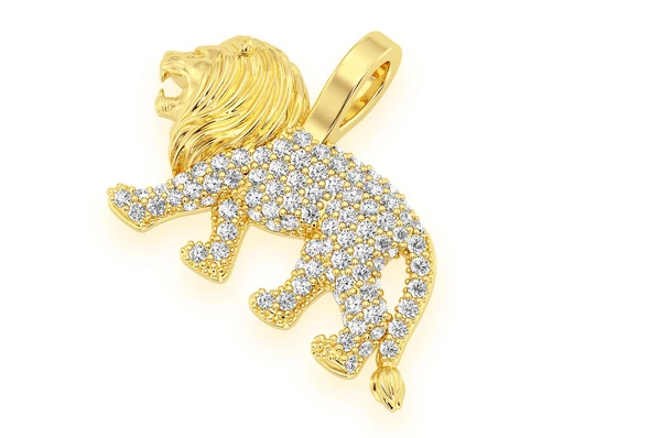 0.30CTW Lion Diamond Pendant  customdiamjewel   