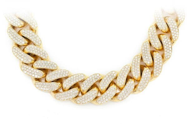 41.00CTW Miami Cuban Link Hip Hip Necklace  customdiamjewel   