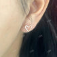 14K Rose Gold Heart Shaped Moissanite Stud Earrings  customdiamjewel   