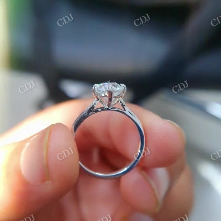 Old European Cut Moissanite Engagement Ring  customdiamjewel   