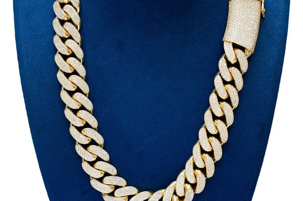 41.00CTW Miami Cuban Link Hip Hip Necklace  customdiamjewel   