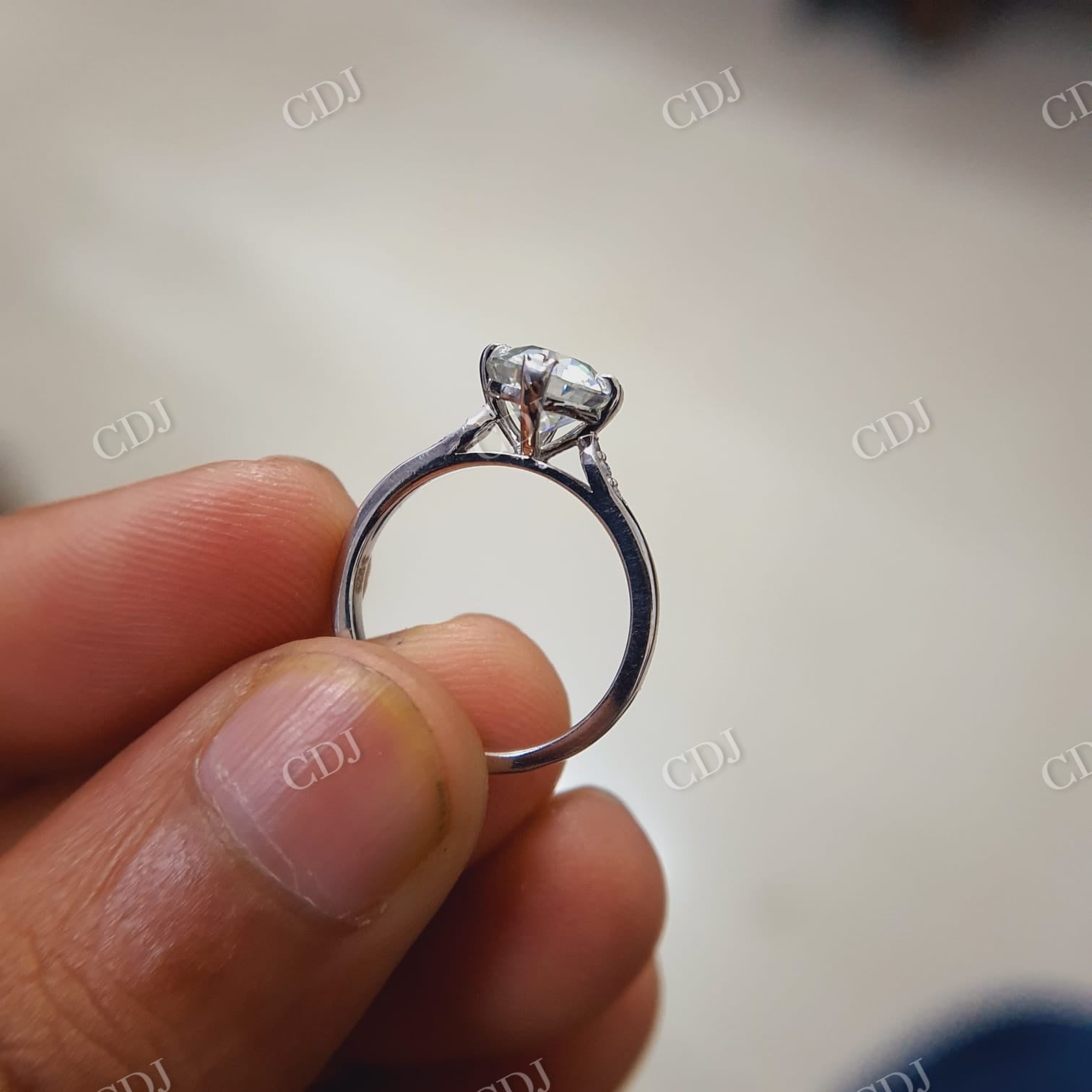 Old European Cut Moissanite Engagement Ring  customdiamjewel   