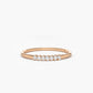 0.10CTW Round Cut Diamond Wedding Band  customdiamjewel 10KT Rose Gold VVS-EF