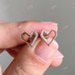 14K Rose Gold Heart Shaped Moissanite Stud Earrings  customdiamjewel Sterling Silver Rose Gold VVS-EF