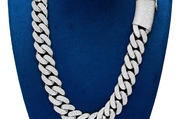 41.00CTW Miami Cuban Link Hip Hip Necklace  customdiamjewel   