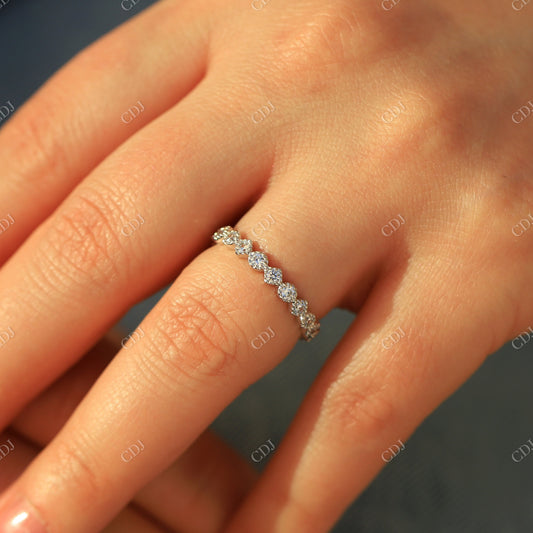 0.50CTW Bezel Set Lab Grown Diamond Wedding Band  customdiamjewel   