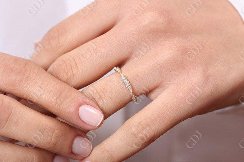 0.35CTW Lab Grown Milgrain Set Diamond Eternity Wedding Band  customdiamjewel   