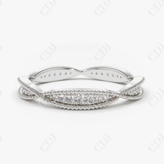 0.35CTW Lab Grown Milgrain Set Diamond Eternity Wedding Band  customdiamjewel Sterling Silver White Gold VVS-EF