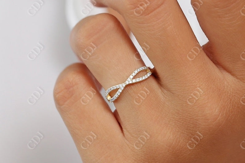 0.22CTW Natural Diamond 14k Solid Gold  Infinity Wedding Band  customdiamjewel   