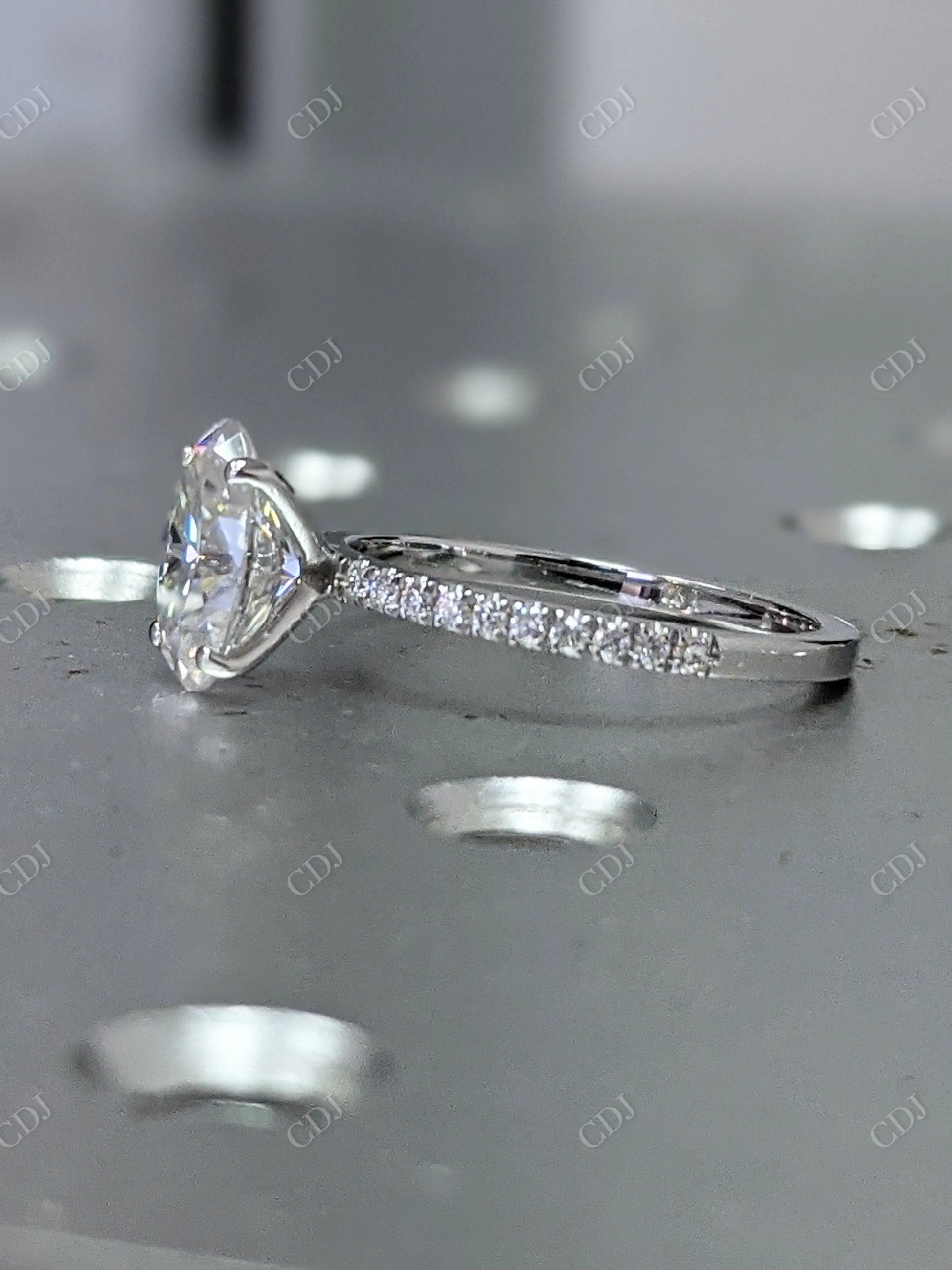 1.65CTW Oval Cut Moissanite Engagement Ring  customdiamjewel   