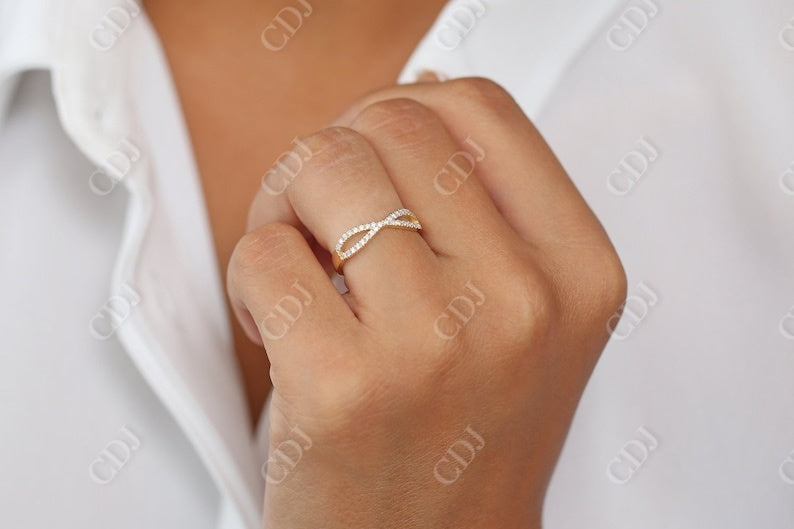 0.22CTW Natural Diamond 14k Solid Gold  Infinity Wedding Band  customdiamjewel   