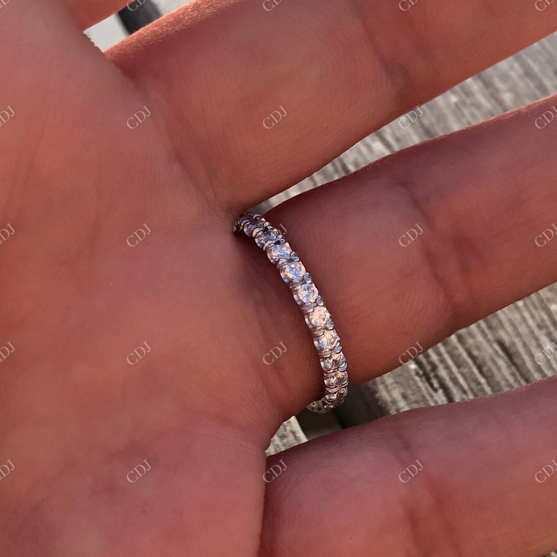 1.00CTW Round Cut Lab Grown Diamond Wedding Band  customdiamjewel   