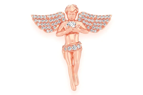 0.33CTW Angel Diamond Pendant  customdiamjewel   