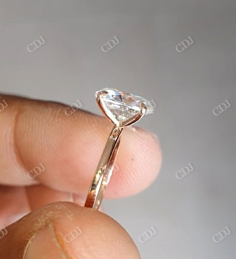 Oval Cut Moissanite With 4 Prong Set Engagement Ring  customdiamjewel   