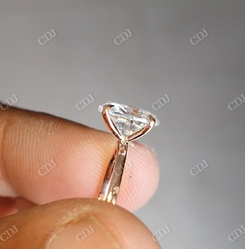 Oval Cut Moissanite With 4 Prong Set Engagement Ring  customdiamjewel   